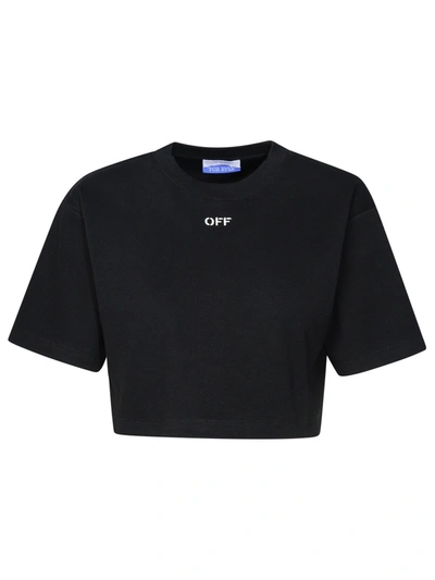 OFF-WHITE OFF-WHITE WOMAN OFF-WHITE BLACK COTTON T-SHIRT