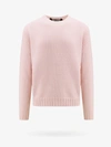 Palm Angels Logo Intarsia Crewneck Sweater In Pink