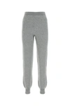 Prada Cashmere Blend Joggers Embroidered Detail In Gray