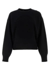 Versace Oversized Wool Blend Sweater With Embroidered Detail In Black
