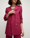 Veronica Beard Kiernan Linen Blend Dickey Jacket In Wildberry