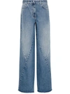 Givenchy Jean En Denim Oversize Avec Coutures Apparentes In Blue