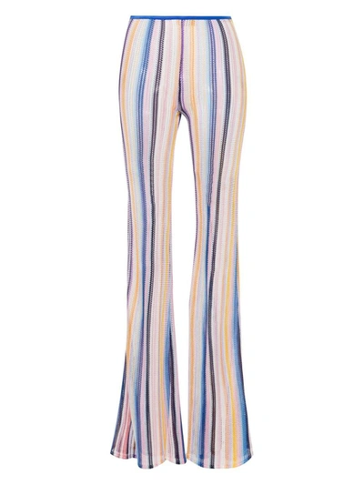 Missoni High-waisted Flared Trousers In Azul