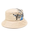 Moschino Logo-print Bucket Hat In Beige