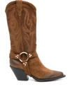 Sonora Stivali Santa Fe Belt In Pelle Scamosciata Marrone Donna In Brown