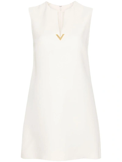Valentino Dress Crepe Couture In Cream