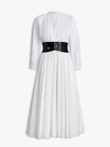 ALAÏA ALAÏA CROSS-BELTED POPLIN DRESS CLOTHING