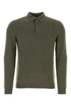 Fedeli Soft Pure Cashmere Sweater With Ribbed Collar In Grey