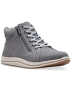 Cloudsteppers By Clarks Breeze Glide Womens Faux Leather Lifestyle Casual And Fashion Sneakers In Grey