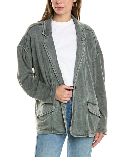 Vintage Havana Fleece Blazer In Grey