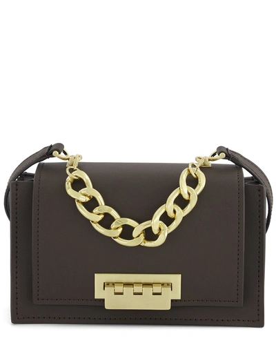 Zac Posen Earthette Top Handle Leather Crossbody In Brown