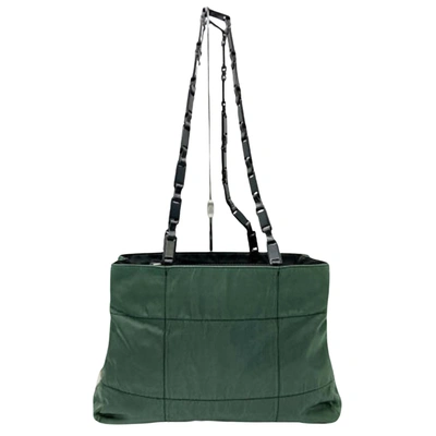 Prada Tessuto Synthetic Shoulder Bag () In Green