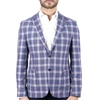 Luchiano Visconti Blue, Orange And Beige Plaid Weave In Multi
