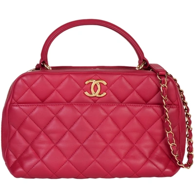 Pre-owned Chanel Coco Mark Suede Shoulder Bag () In Pink