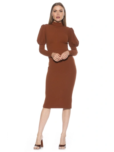 Alexia Admor Harper Dress In Brown