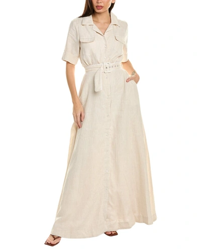 Staud Millie Linen Dress In White