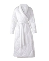 Robe Satin Diamond Quilted Down Alternative Puffer  In White