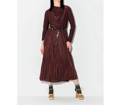 B.yu Metallic Dress In Brown