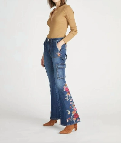 Driftwood Farrah Cargo X Wine Plantation Jean In Blue