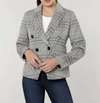 DOLCE CABO GRAY GLEN PLAID DB JACKET IN GRAY PLAID