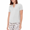 Up Bamboo Short Sleeve Vneck Top In Sage Green In Green