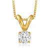 Ross-simons Diamond Solitaire Pendant Necklace In 14kt Yellow Gold In Gold