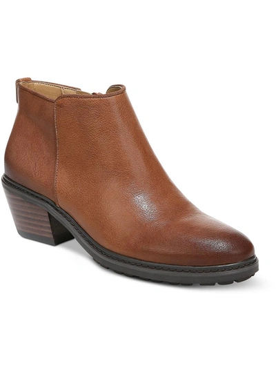 Sam Edelman Pryce Womens Zipper Waterproof Ankle Boots In Brown