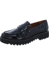 Franco Sarto Cassandra Patent Lug Sole Penny Loafer In Black