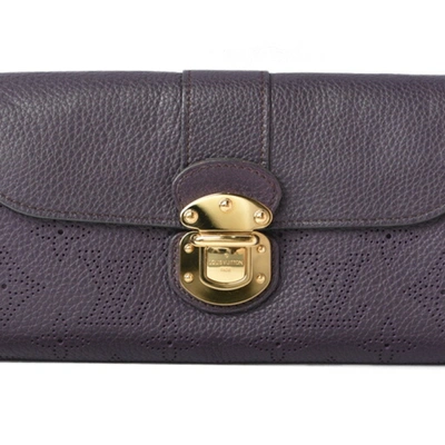 Pre-owned Louis Vuitton Iris Leather Wallet () In Purple