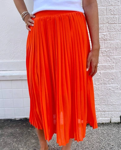 Thml Pleated Skirt In Orange