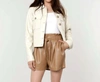 DOLCE CABO FAUX LEATHER SHORTS IN CAMEL