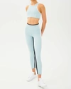 SPLITS59 SAM HIGH WAIST RIGOR 7/8 LEGGINGS IN TEAL/WHITE