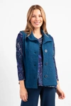 HABITAT BOX QUILT BUTTON FRONT VEST IN BALTIC