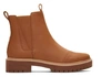 Toms Dakota Womens Leather Ankle Chelsea Boots In Brown