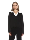 Alexia Admor Evander Retro Collared Sweater In Black