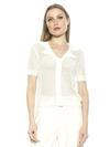 Alexia Admor Josi Crochet Button-up Top In Multi