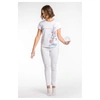 A.tratti Chic White Stretch Viscose Tee With Exclusive Packaging In White