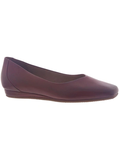 Softwalk Vellore Womens Leather Comfort Insole Flats In Pink