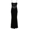 Alessandra Rich Lace-trim Maxi Dress In Black