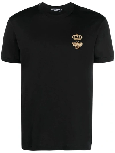 Dolce & Gabbana Motif-detail T-shirt In Black