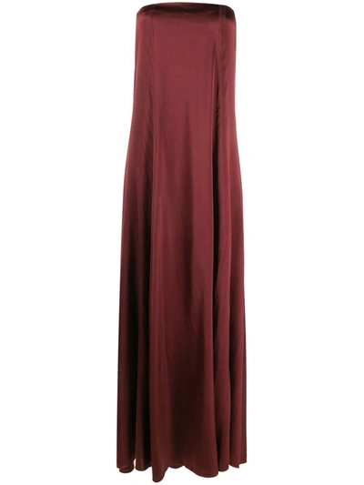 Forte Forte Forte_forte ”colonna” Dress In Stretchy Silk Satin In Cacao