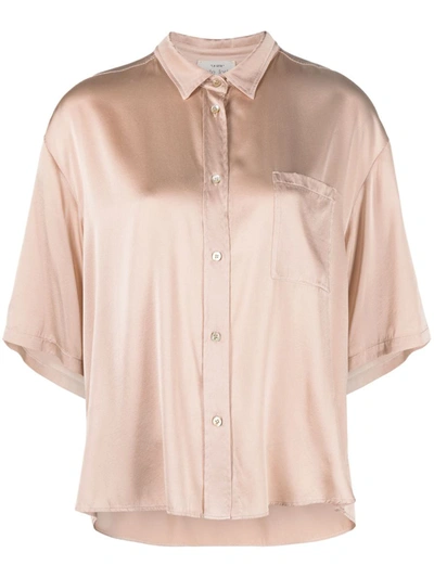 Forte Forte Forte_forte Stretch Silk Satin Shirt In Pink