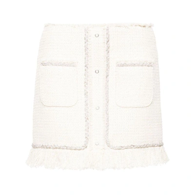 Giuseppe Di Morabito Crystal-embellished Bouclé Mini Skirt In Neutrals