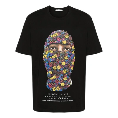 Ih Nom Uh Nit Face-print Cotton T-shirt In Black