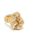 Lanvin Melodie Embellished Bow Detailed Ring In Grey