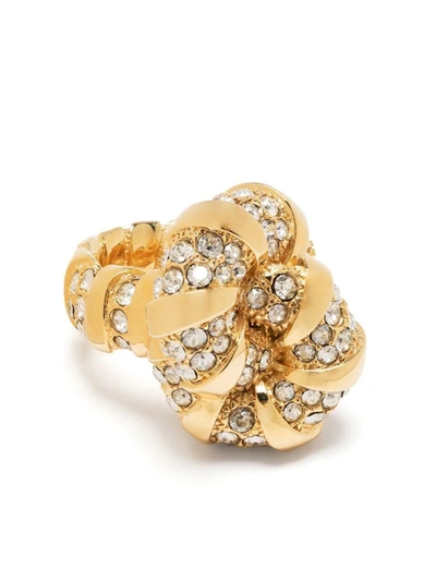 Lanvin Rhinestone Melodie Ring Jewellery In Ms Gold Crystal