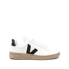 Veja V-12 Black Dune Sneakers In Chromefree Cowskin