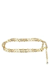 Alessandra Rich Chain And Crystal Belt Belts Gold In Gold