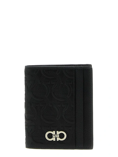 Ferragamo Gancini Wallets, Card Holders Black