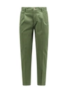 Incotex High Comfort Cotton Trouser In Green